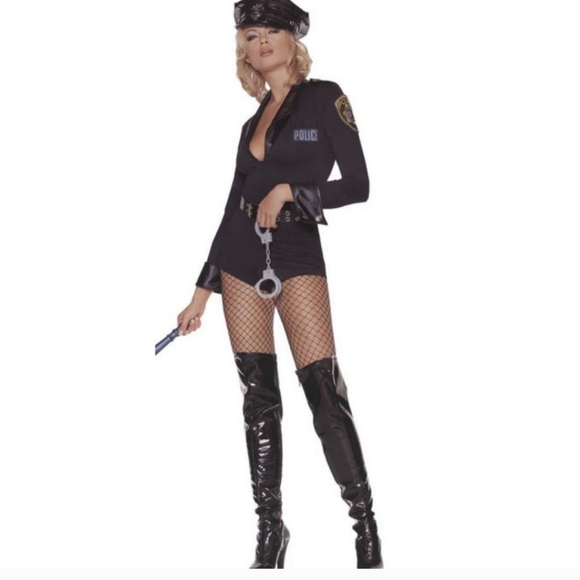 Leg Avenue Pants - Leg Avenue Sexy Cop Romper Outfit Police Officer Policewoman Small